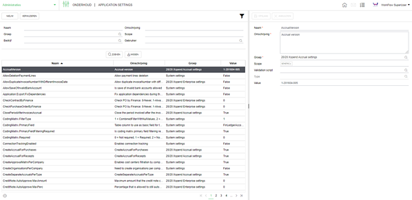 WorkFlowWise applicatie instellingen